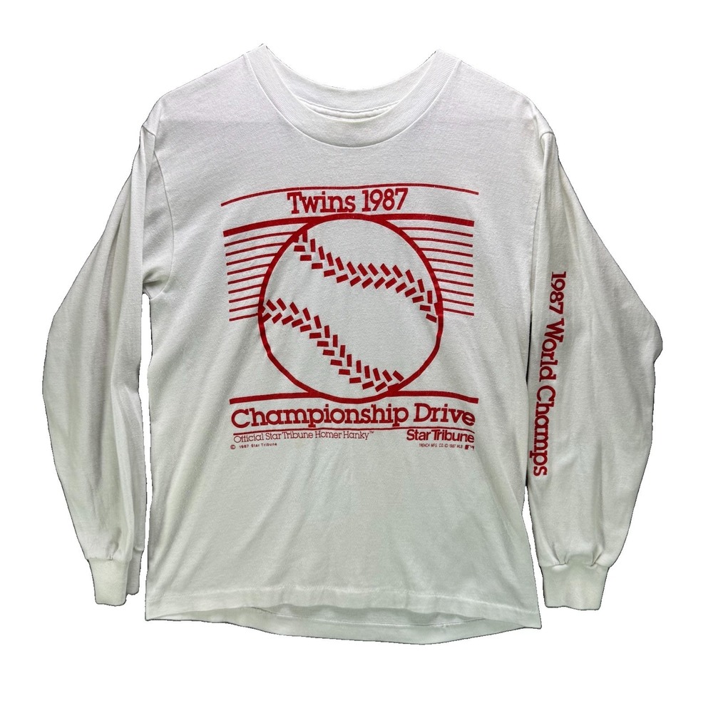 Vintage Minnesota Twins 1987 World Series Star Tribune Shirt Fits Small Baseball